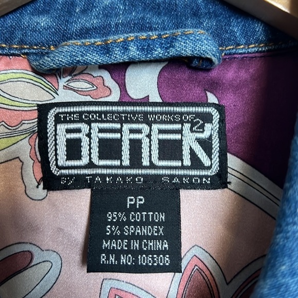 Berek 2 Bejeweled Jean Jacket By Takako Sakon Size XSmall - Picture 10 of 12